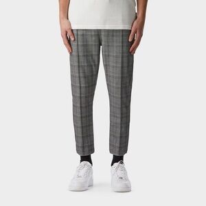 I Love Ugly Mens Slim Kobe Pants Charcoal Plaid NWT